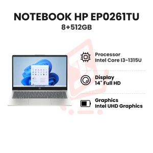 NOTEBOOK HP EP0261TU I3 1315U 8GB 512GB WIN11 SILVER