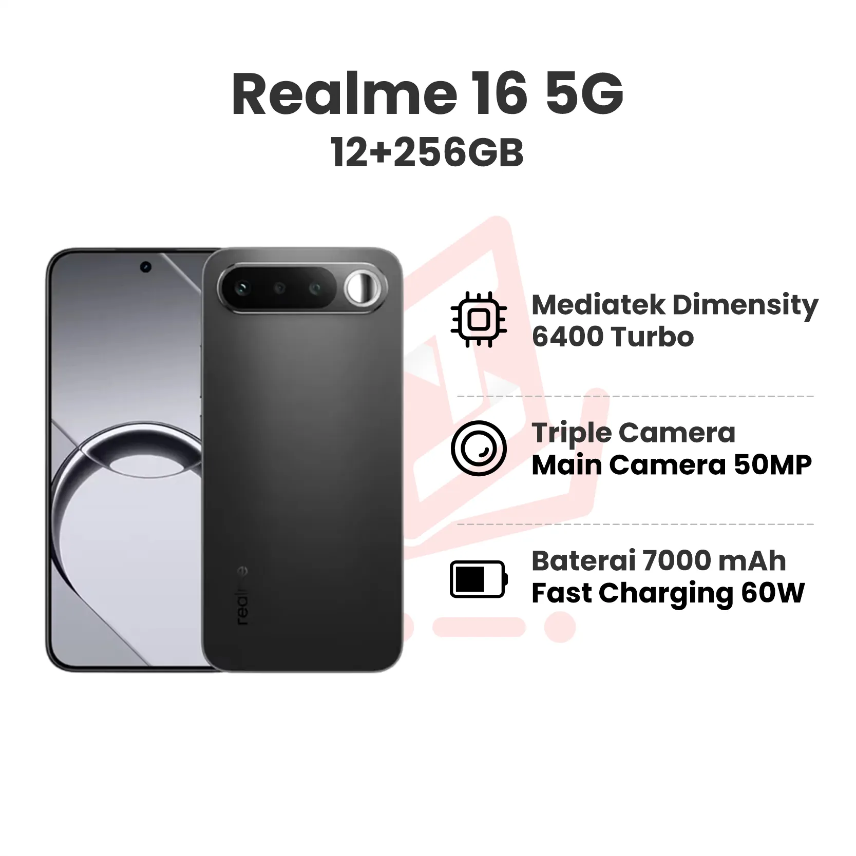 REALME 16 5G BLACK 12+256