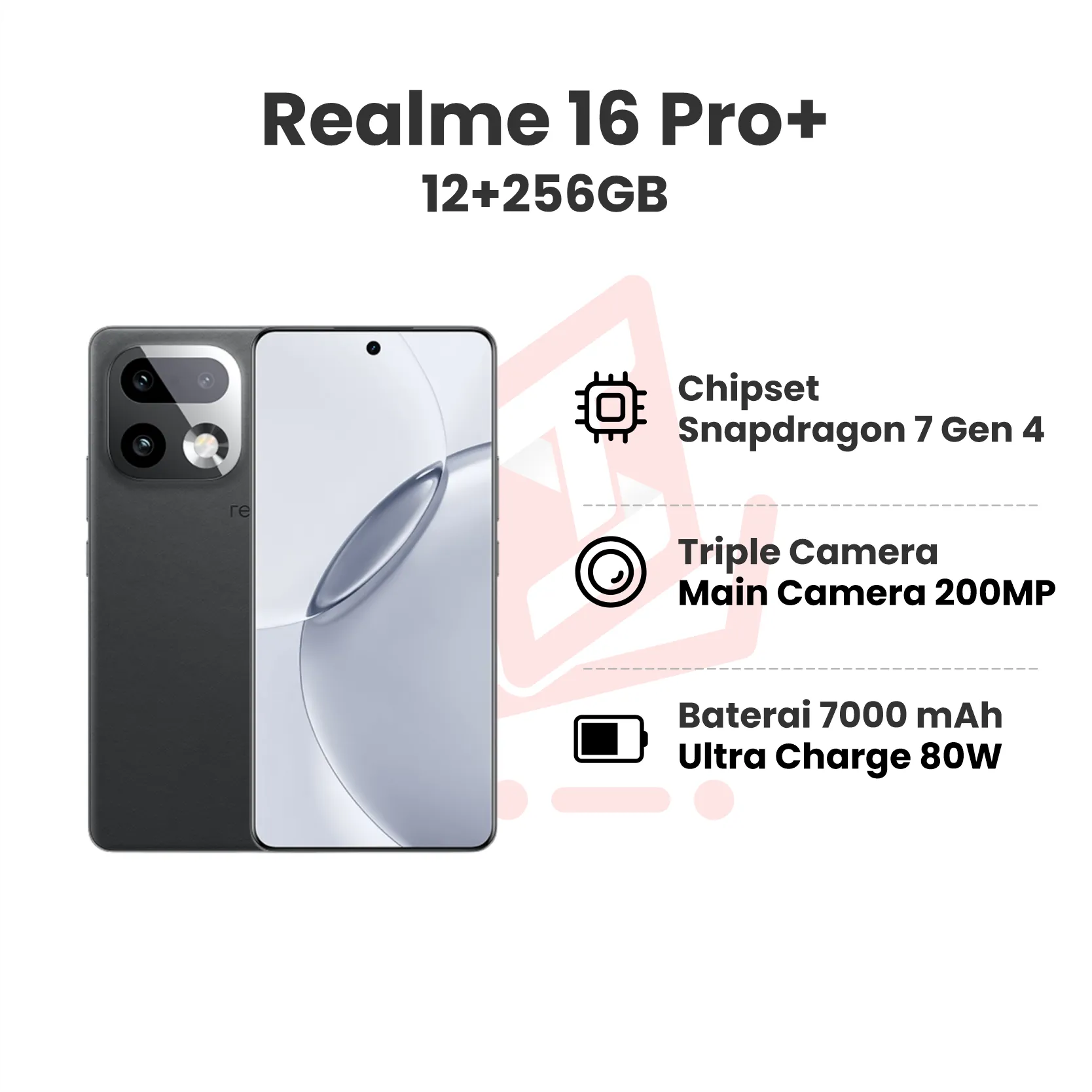 REALME 16 PRO+ BLACK 12+256