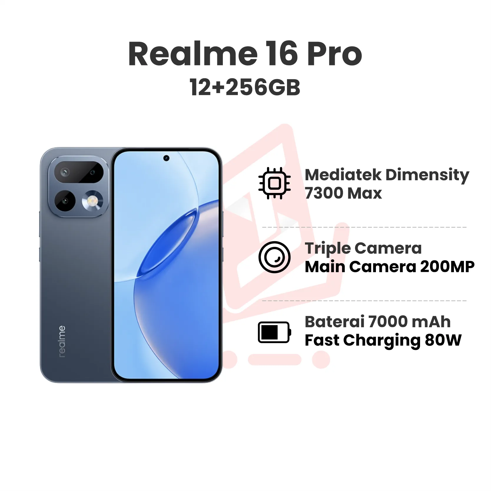 REALME 16 PRO GREY 12+256