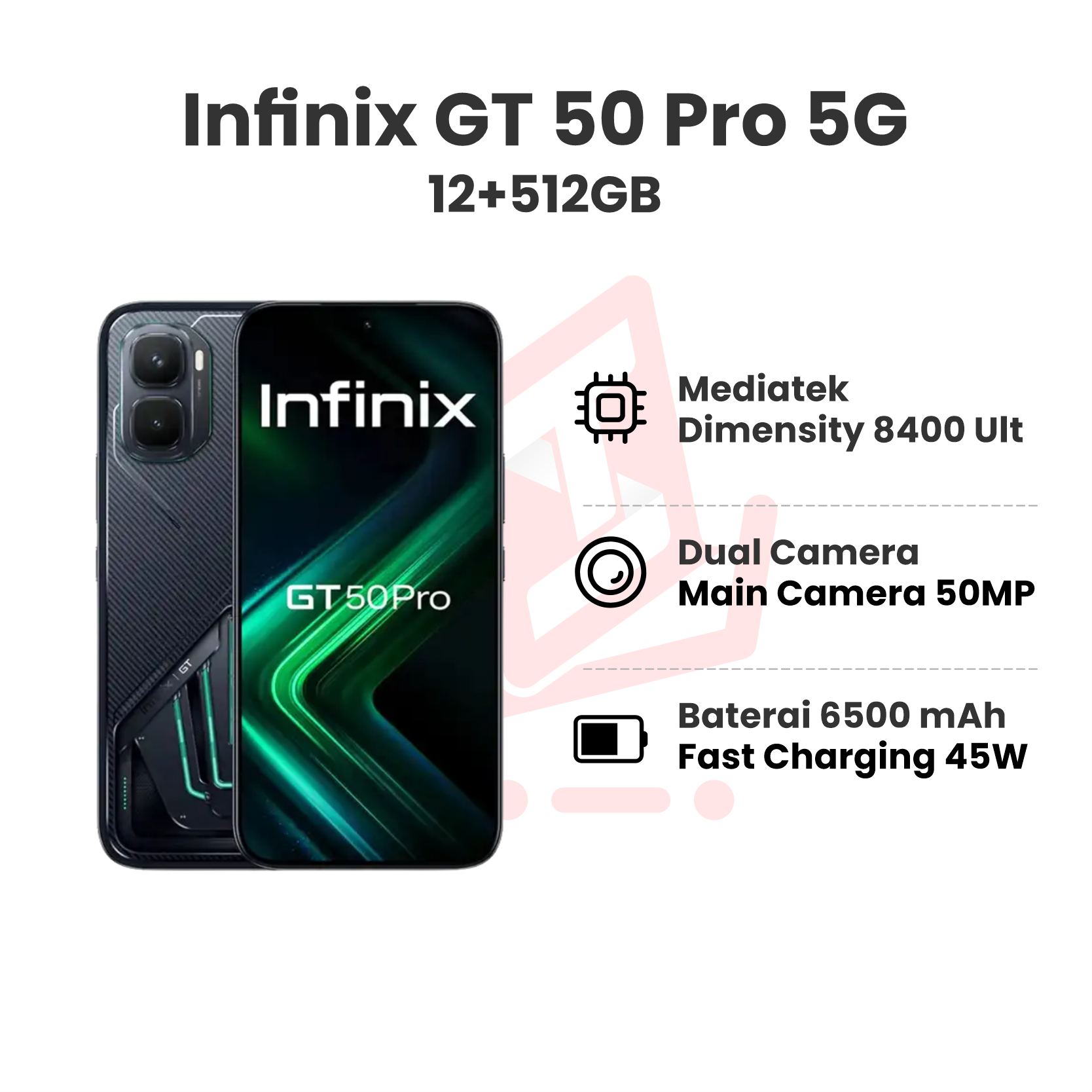 INFINIX GT 50 PRO 5G BLACK 12+512