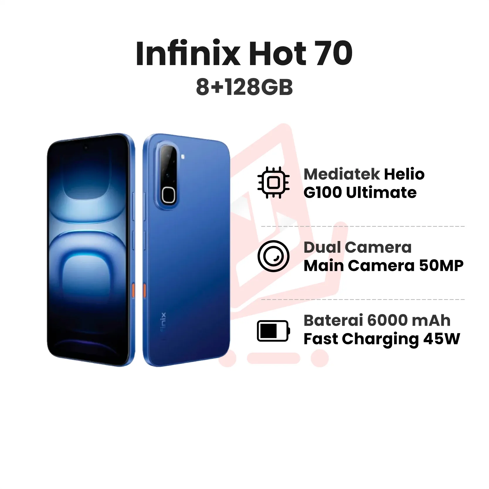 INFINIX HOT 70 8+128GB DIVE BLUE