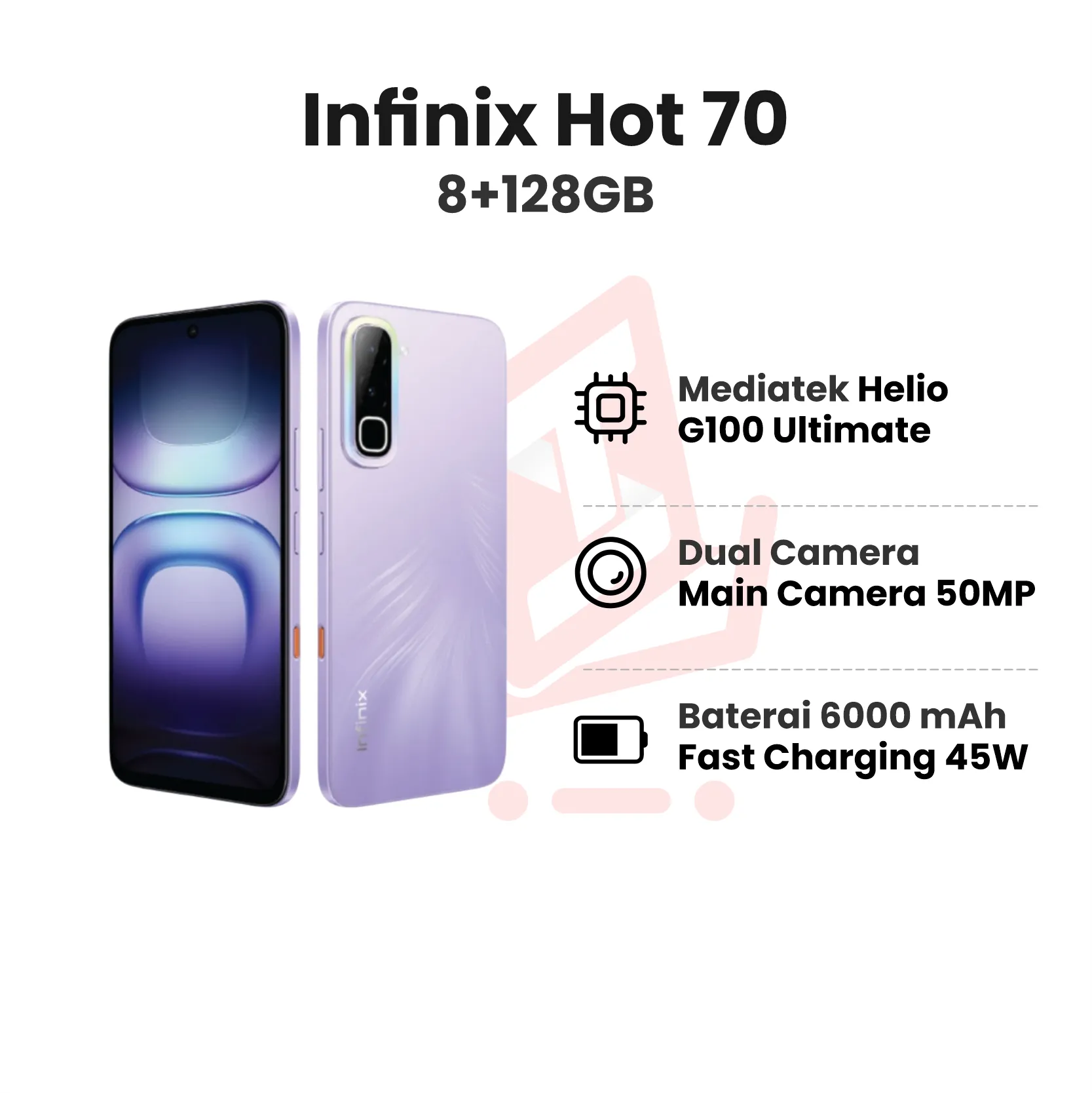 INFINIX HOT 70 8+128GB QUIT VIOLET