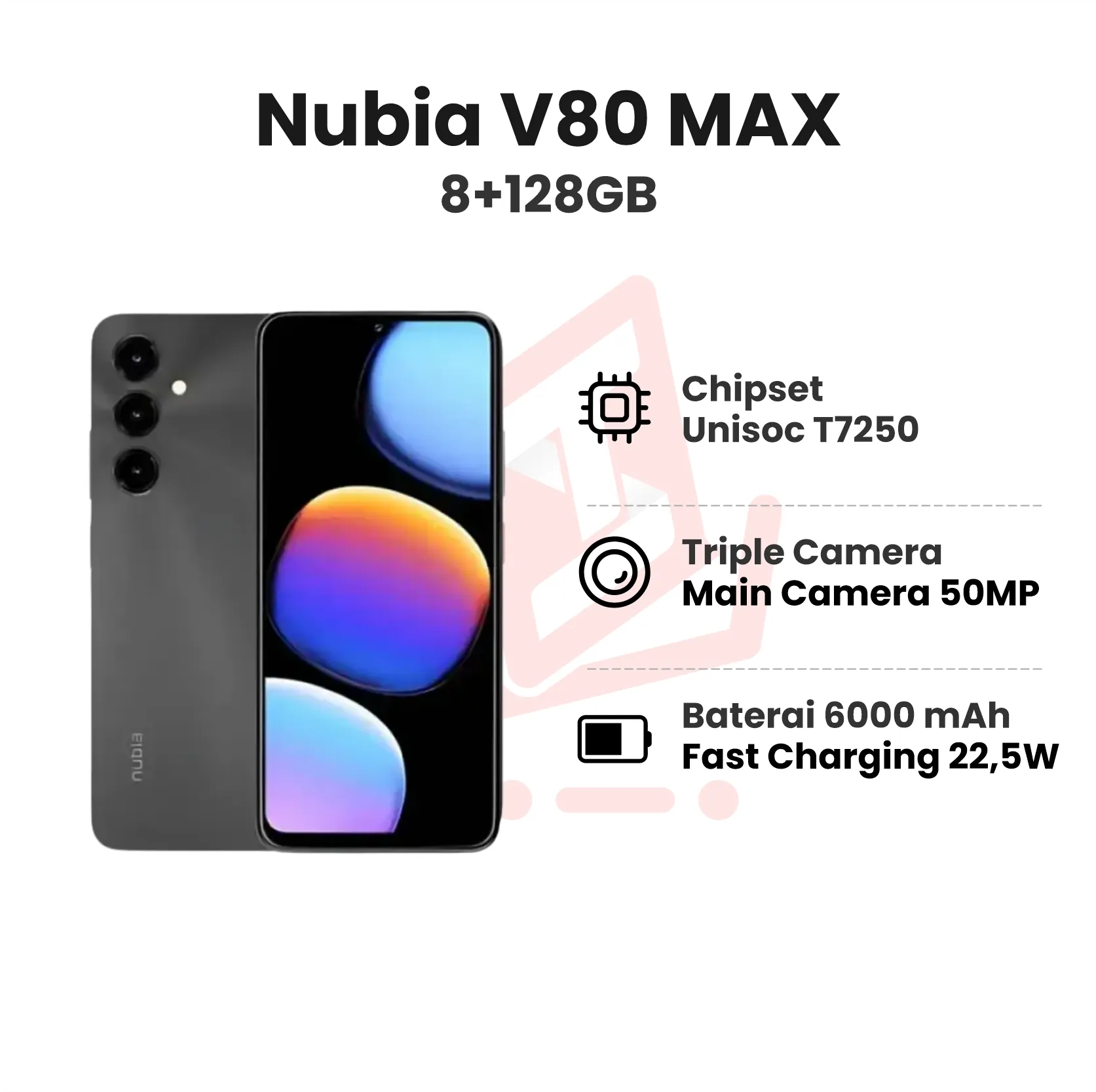 NUBIA V80 MAX BLACK 8+128