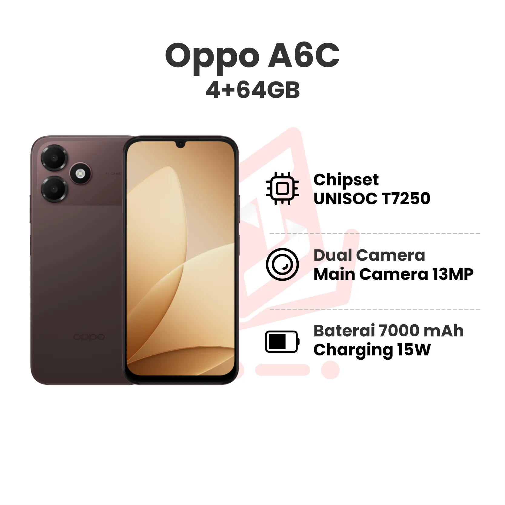 OPPO A6C 4+64GB STONE BROWN