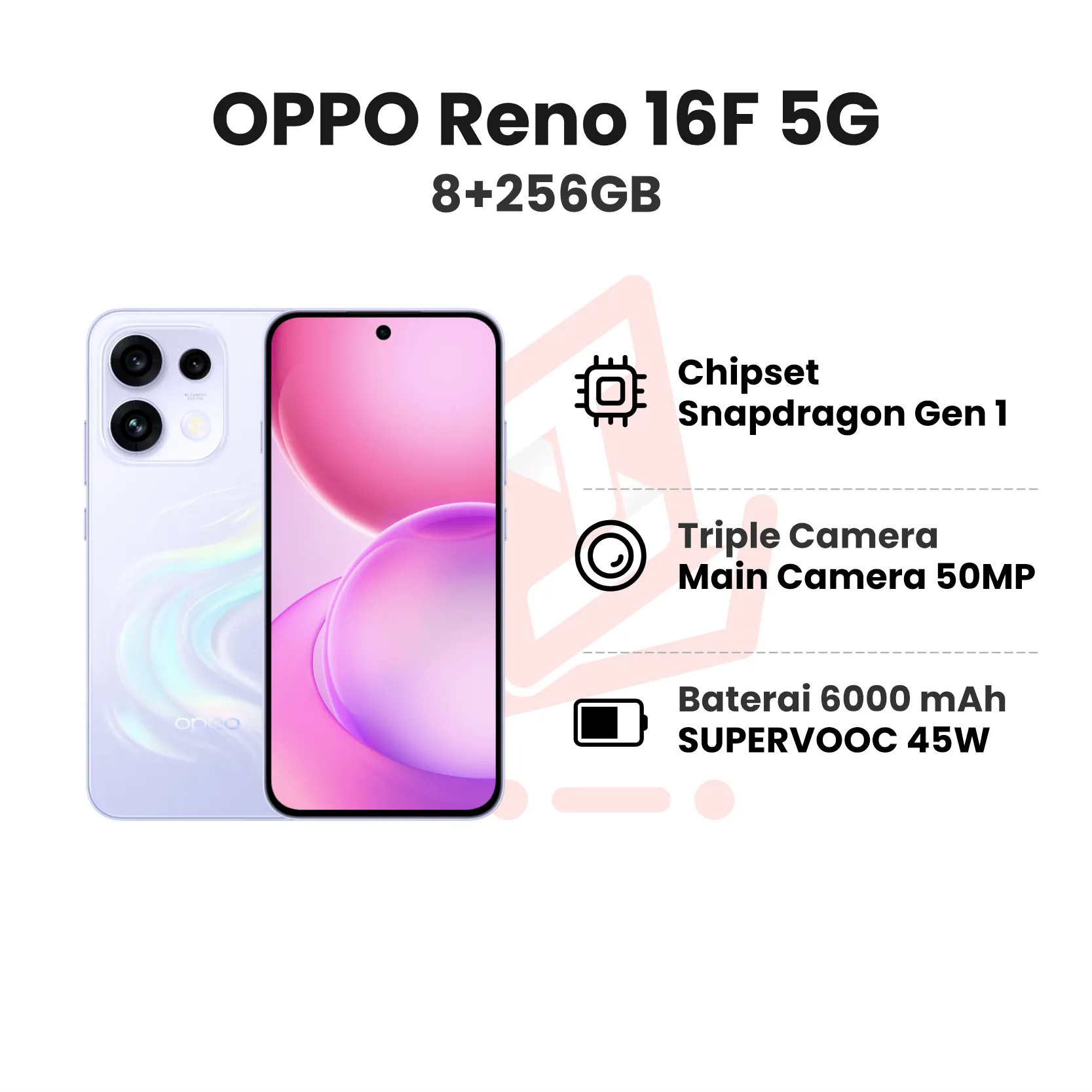 OPPO RENO 16F 5G 8+256GB DREAM PURPLE