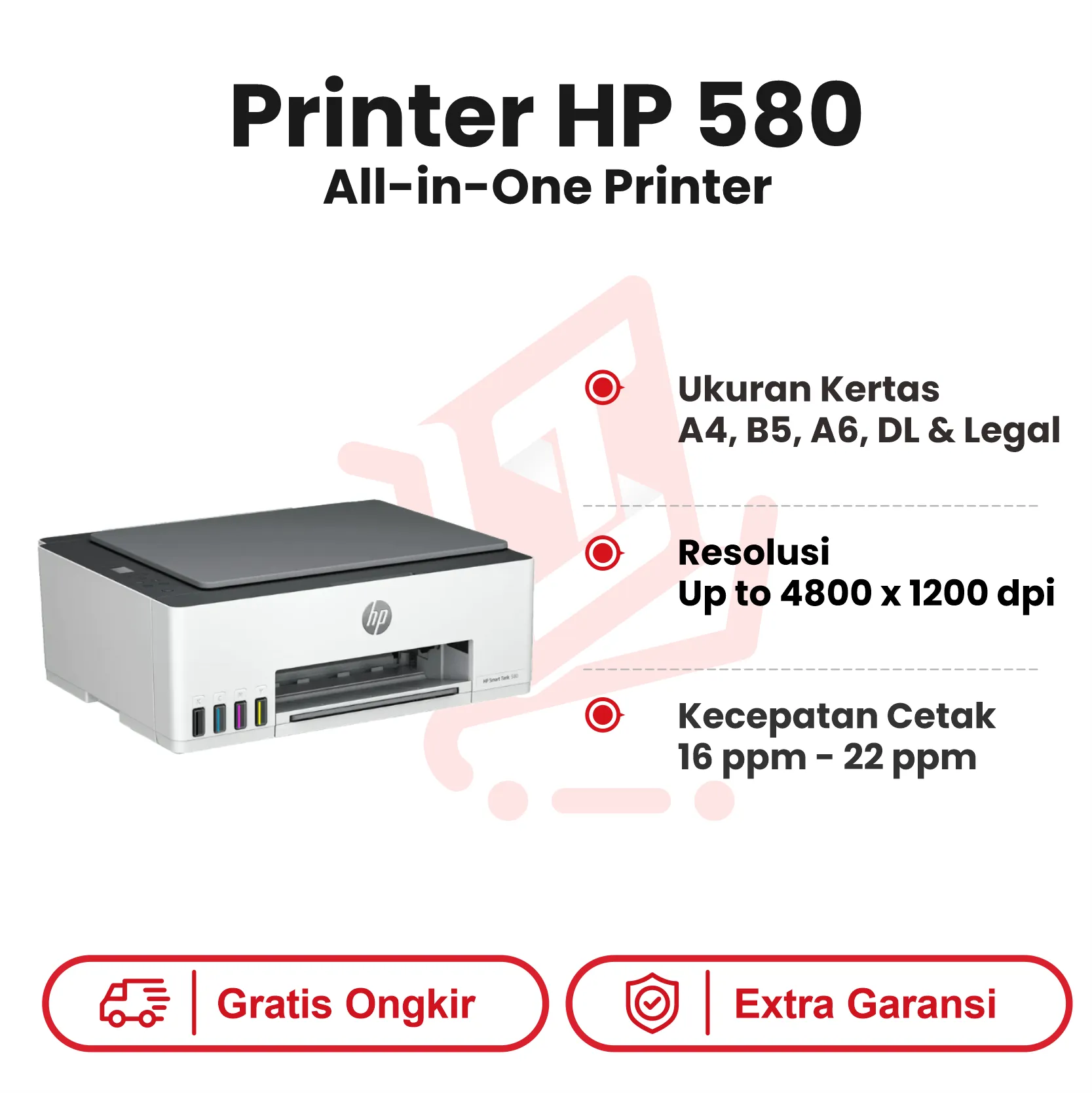 PRINTER HP 580