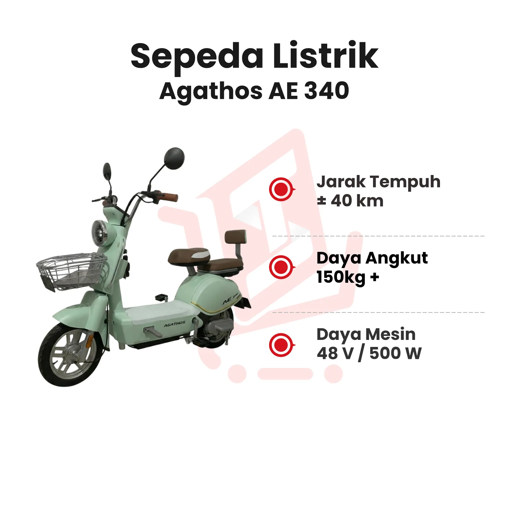 SEPEDA LISTRIK AGATHOS AE 340 TOSCA