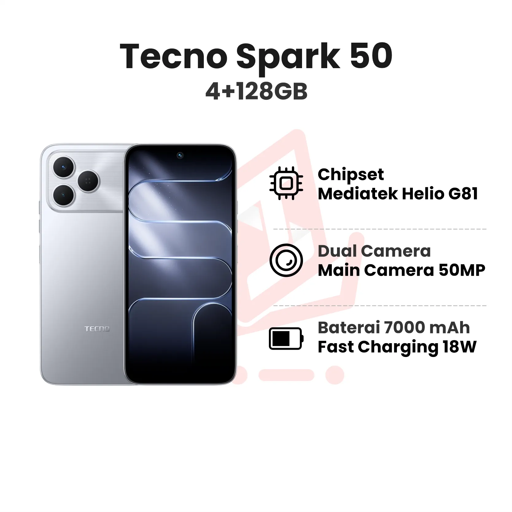 TECNO SPARK 50 4+128 GREY
