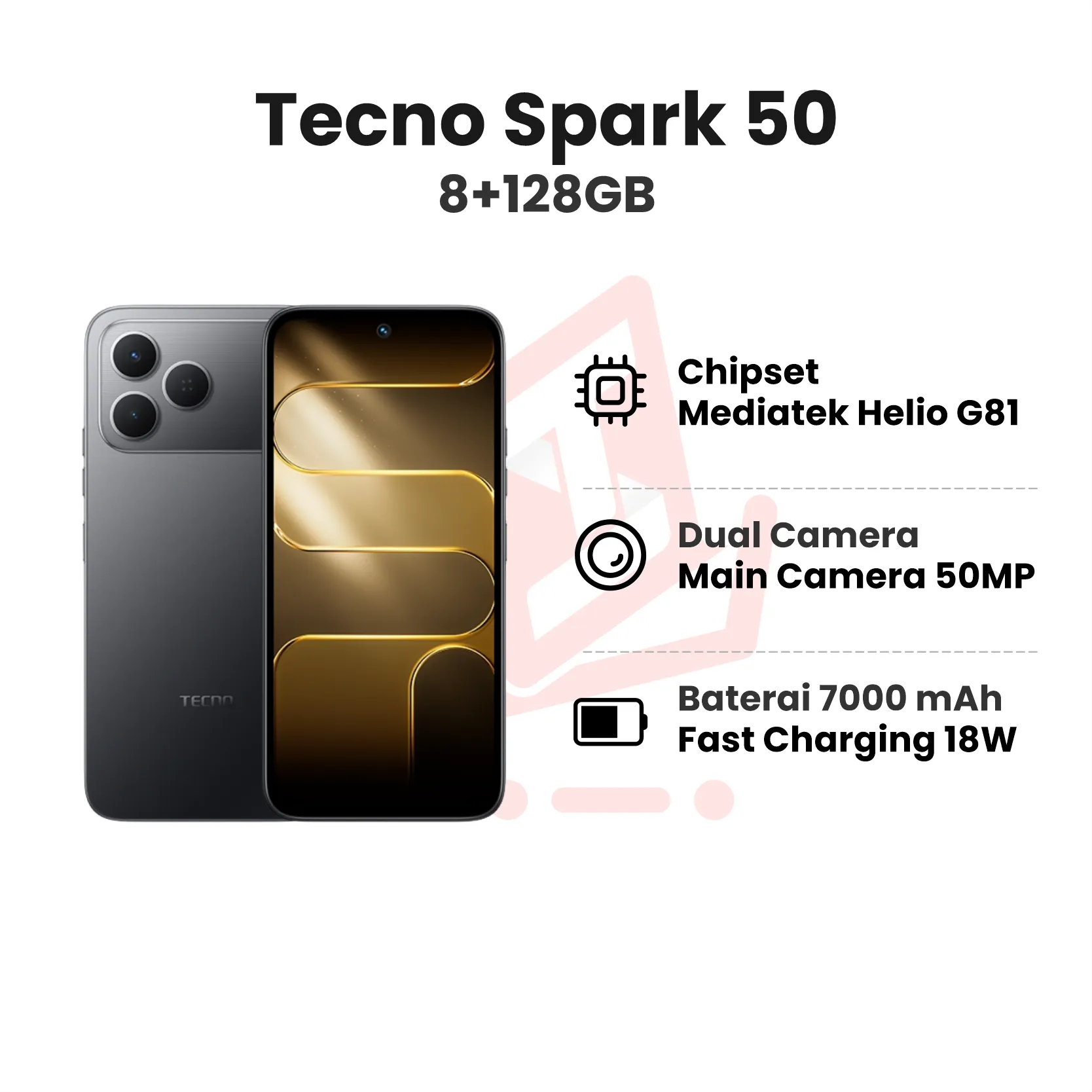 TECNO SPARK 50 8+128 BLACK