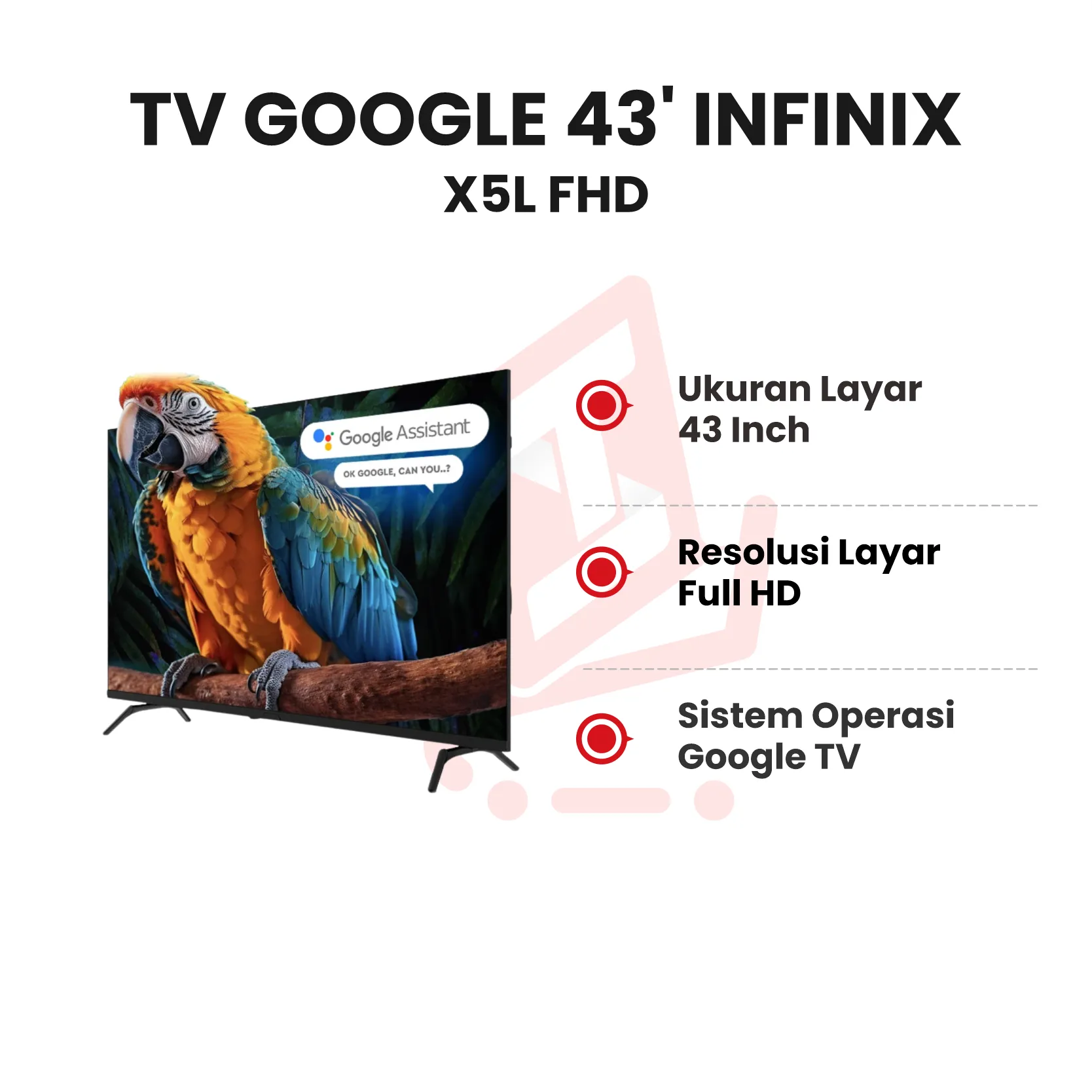TV GOOGLE 43' INFINIX X5L FHD