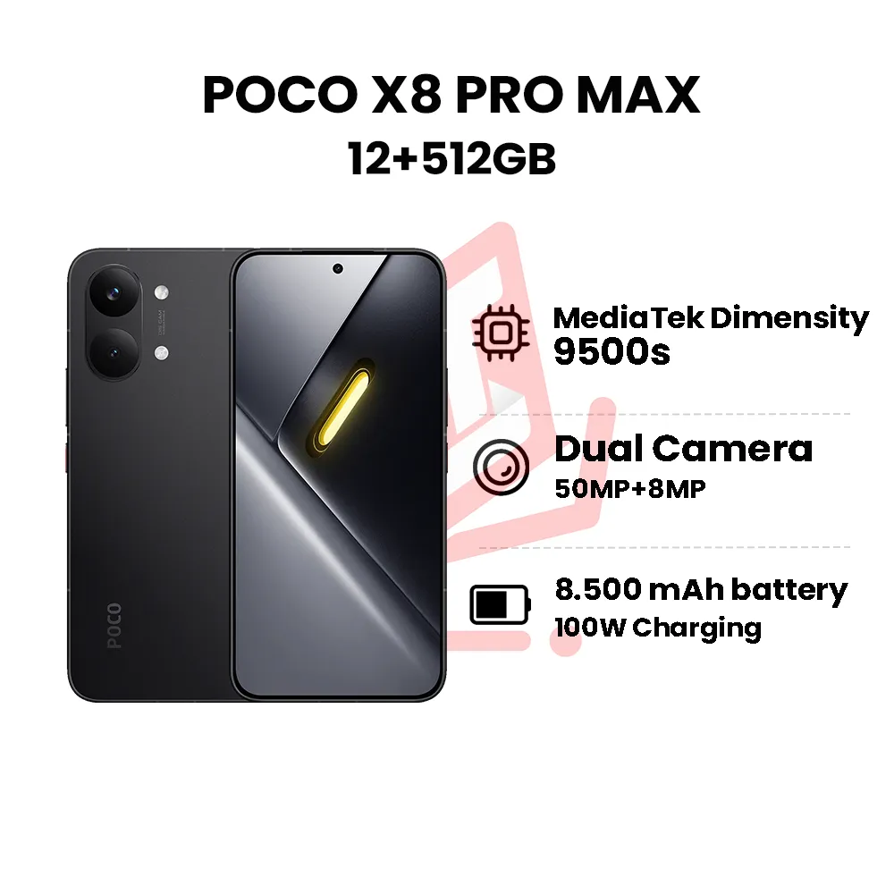 poco x8 pro max 12512 black